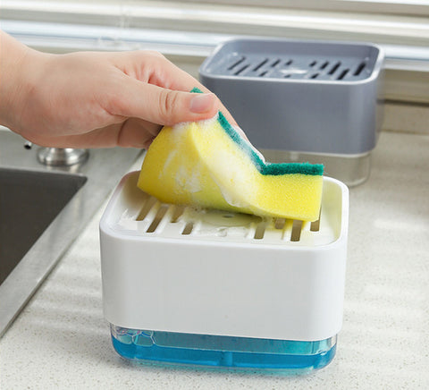 New Detergent, Liquid Feeder, Kitchen Brush, Press Soap Dispenser Box
